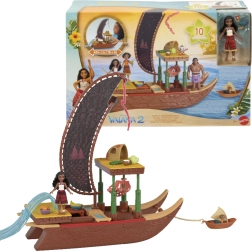 Disney VAJANA 2 figūrėlės ir priedų rinkinys Adventure Canoe, 10 dalių