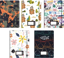 Sąsiuvinis Oxybook A5, 40 lapų su spalvingais motyvais