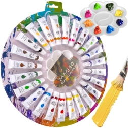 Akriliniai dažai 24×12 ml su palete MAALEO