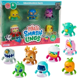 Piñata Smashlings – 6 atsitiktinių figūrėlių rinkinys su būtybėmis, 1 serija