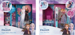 Dekoratyvinis dienoraščio rinkinys DISNEY FROZEN – dienoraštis, lipdukai ir priedai