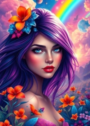 Puzzle Rainbow Girl 500 Pieces by Alipson