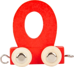Small foot wooden train – letter O, colorful wagon