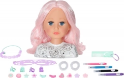 Baby Born kūrybinė šukavimo galva 22 cm su priedais