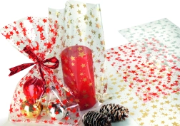 Permatomas celiuliozės maišelis Star 25x40 cm