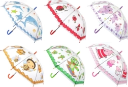 Transparent automatic umbrella with animals