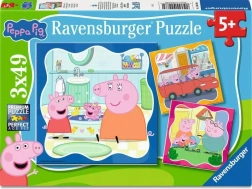 Ravensburger Puzzle Peppa Pig – Family First 3×49 Pieces