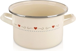 Emaliuotas puodas Tonca 18 cm, 2 l, kreminis