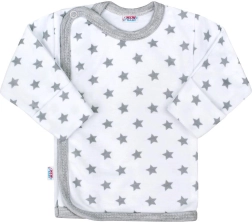 New Baby Classic II baby wrap shirt, grey with stars