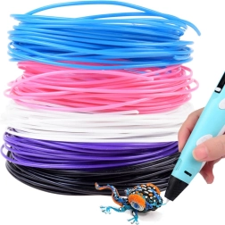 Atsarginės 3D rašiklio pildymo siūleliai – 5 spalvų rinkinys – Variantas B