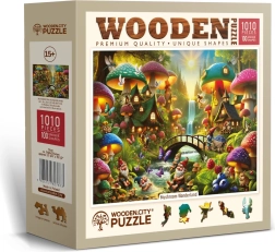Medinė dėlionė Wooden City Grybų stebuklų karalystė 1010 dalių