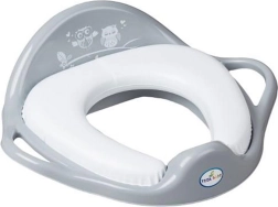 Vaikiška minkšta WC sėdynė Pelėdos, pilka