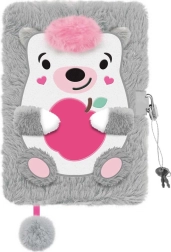 My Little Friend Hedgehog Fluffy Diary with Padlock A5 96 sheets 8982