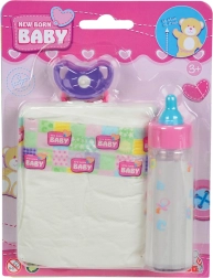 NBB rinkinys buteliukas, čiulptukas ir vystyklas lėlėms