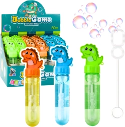 Burbulų pūtiklis „Dinozauras“ su trimis angomis, spalvų miksas, 30 ml