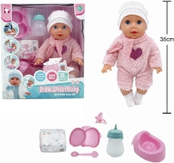 Lėlė 35 cm geria ir šlapinasi Tosia su priedais