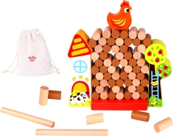 Tooky Toy medinis žaidimas „Spadni Kura“ – ferma