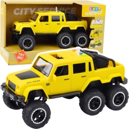 Bekelės automobilis „Pickup“ su šviesos ir garso efektais, su trintine pavara 6x6