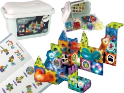 Ball Run Slides Illuminated Track Magnetic 75 Pieces