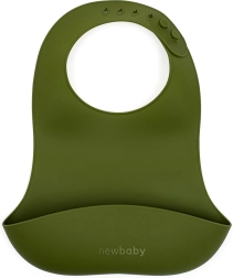 Silikoninis seilinukas New Baby alyvuogių žalios spalvos