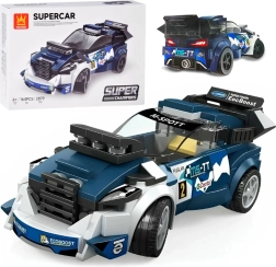 Technical building set sports car blue 164 pieces with stickers