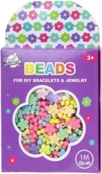 Karoliukų rinkinys gėlytės su 1 m virvele