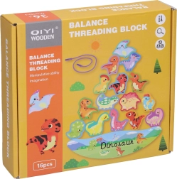 Medinis balansavimo žaidimas „Dinozaurai“, 16 dalių
