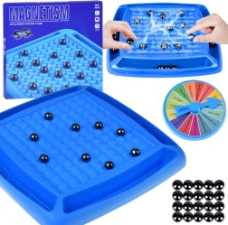 Magnetinis strateginis žaidimas su rutuliukais ir laimės ratu šeimai