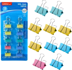 Set of Colorful Office Clips 19 mm 10 pcs