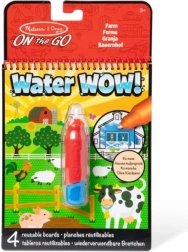 Vandeniniais dažais spalvinama ūkio knygelė su rašikliu MELISSA & DOUG Water Wow