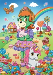 Puzzle with Glitter Treflik Family 100 Pieces