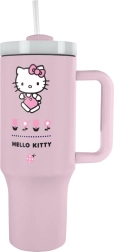 Hello Kitty kelioninis termopuodelis su šiaudeliu 1200 ml