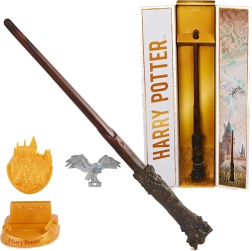 Stebuklinga HARRY POTTER burtų lazdelė su stovu Magical Creatures – kolekcinė replika
