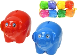Kiaulės formos taupyklė 17 cm – plastikinė, 8 spalvų