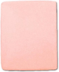 Waterproof terry fitted sheet 120 × 60 pink