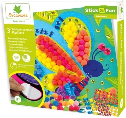 Stick & Fun dekoravimas pomponais Drugeliai