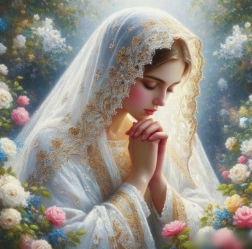 Deimantinė tapyba Besimeldžianti Mergelė Marija 30x40 cm