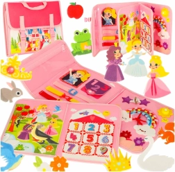 Rožinis Montessori pojūčių kuprinė