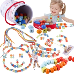 Classic World mediniai vėrimo karoliukai – 96 vnt.