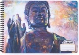 Eskizų sąsiuvinis A4, 40 lapų, 190 g, Budha