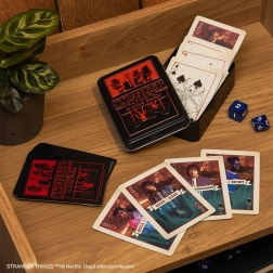 Stranger Things džokerių žaidimo kortos skardinėje dėžutėje