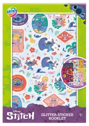 Moxy blizgančios lipdukai Stitch – A5 lipdukų bloknotas