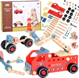 Medinė kūrybinių žaislų konstravimo rinktinė, 129 dalių