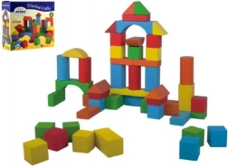 Detoa medinė konstravimo rinktinė – kaladėlės, 50 vnt.