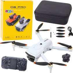 Dronas D6 Pro su kamera ir LED apšvietimu, valdomas programėle – Šviesiai pilka