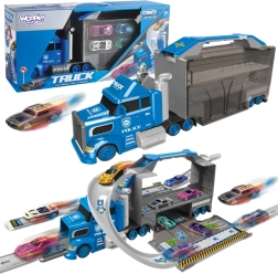 Woopie policijos sunkvežimis 2in1 – transporteris ir lenktynių trasa