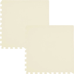 Putų grindų paklotas HUMBI 120 × 60 cm, didelės vandeniui atsparios dėlionės, kreminės spalvos, 2 vnt.