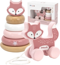 Medinė VIGA PolarB rinkinio – rietuvė lapė ir tempiama lapė