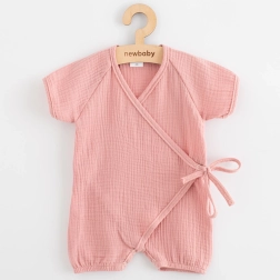Summer muslin wrap romper New Baby, pink, size 86 (12–18 months)