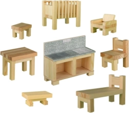 Miniatiūriniai mediniai baldai CREATIVE KITS